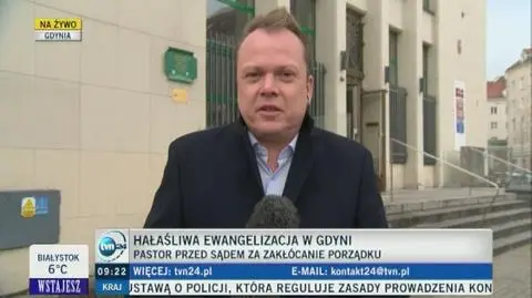 Pastor z Gdyni odpowie przed sądem za zakłócenie porządku