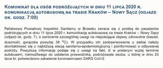 Sanepid szuka pasażerów autobusu