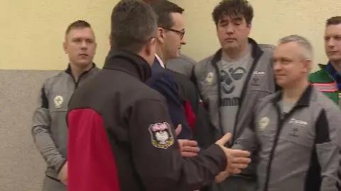 Premier Mateusz Morawiecki odwiedził ratowników górniczych