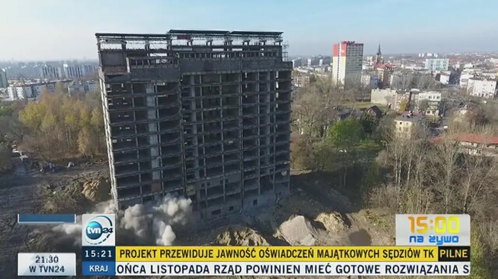 Wysadzili część wieżowca