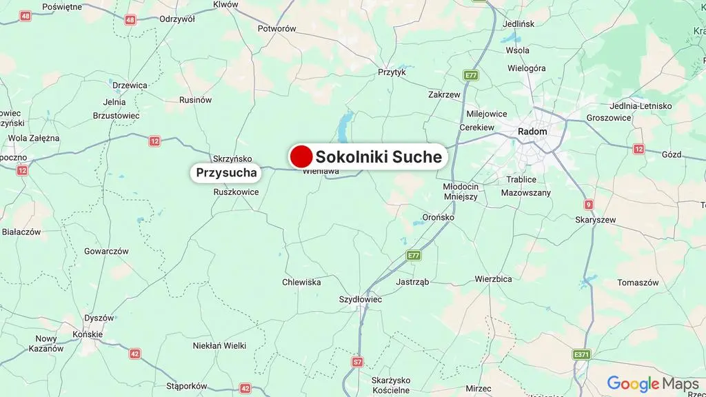 Sokolniki Suche mapa