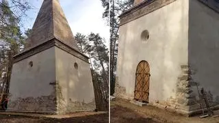 Elewacja została w znaczniej mierze otynkowana 