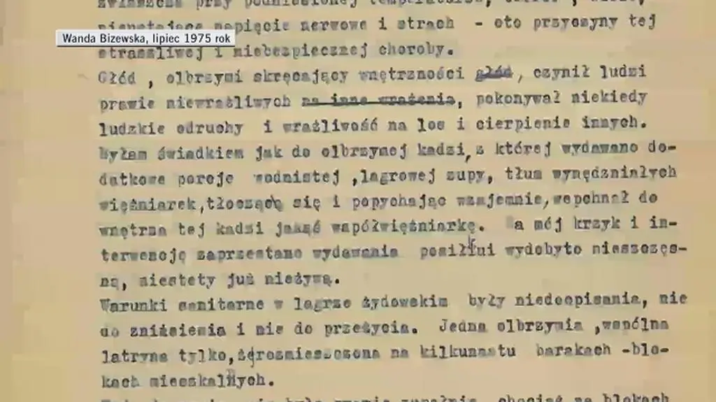 Widziała w obozie bardzo dużo i bardzo dużo przeszła