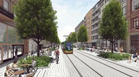 Wizualizacja tramwaju na ul. Ratajczaka