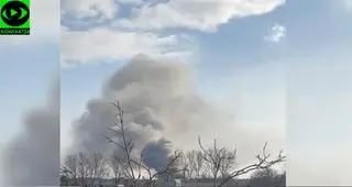 Pożar stacji demontażu