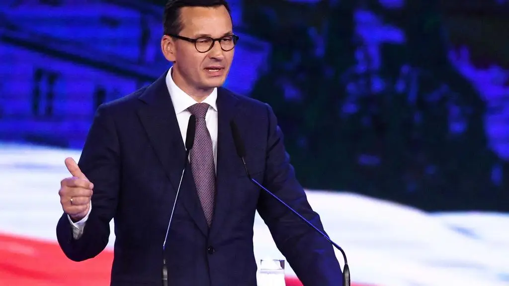 Premier Mateusz Morawiecki na konwencji PiS