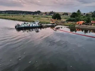 Akcja prowadzona jest na terenie zastawki na Odrze w miejscowości Krajnik Dolny