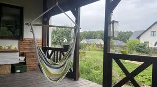 Podwórze w domu Agnieszki w Zagórzu