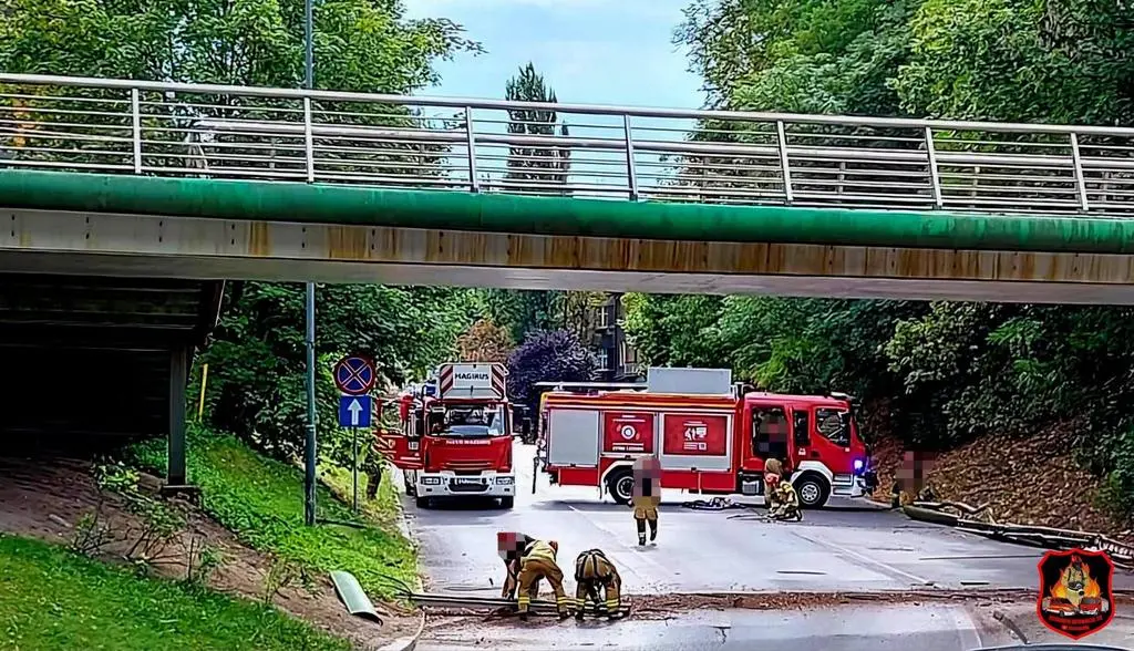 Strażacy zostali wezwani także do drugiej kładki