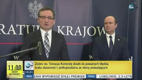 Minister Zbigniew Ziobro o sprawie Tomasza Komendy