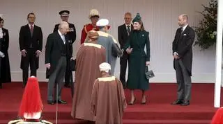 Sułtan Omanu Haitham bin Tarik al-Said i księżna Kate