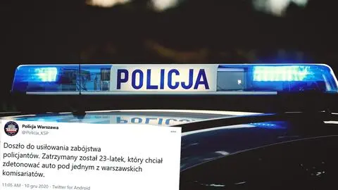 Policja podaje, że doszło do usiłowania zabójstwa funkcjonariuszy