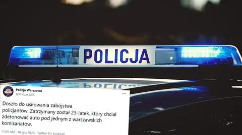 "Doszło do usiłowania zabójstwa policjantów". Zatrzymany 23-latek