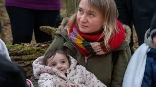 Aktywistka Anna Alboth z Grupy Granica w Narewce przy granicy polsko-białoruskiej