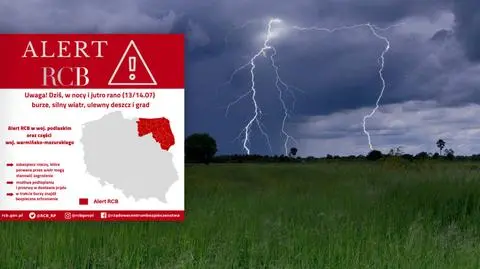 Alert RCB dla dwóch województw. "Znajdź bezpieczne schronienie"