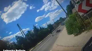 Policyjny pościg za motocyklistą