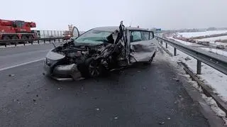 Jedna osoba została przewieziona do szpitala