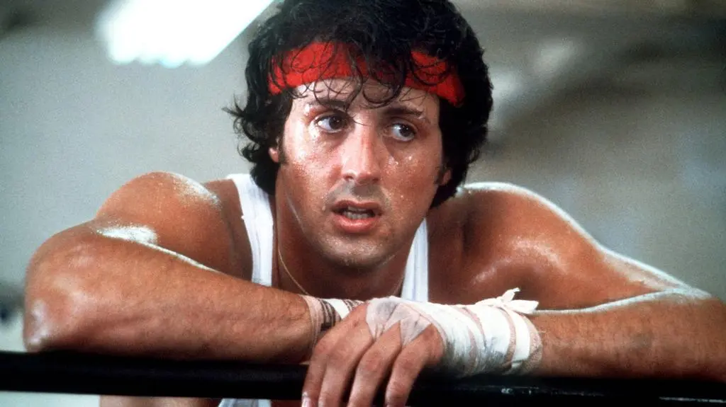 Sylvester Stallone w trakcie nagrywania "Rocky II" w 1979 roku