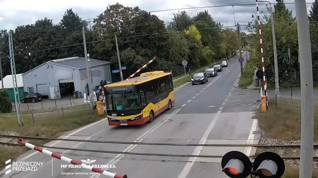 Sytuacja na przejeździe na ul. Edwarda w Łodzi