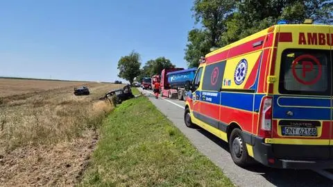Sześć samochodów zderzyło się na DK46