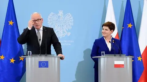 Timmermans zdał KE relację z wizyty w Warszawie