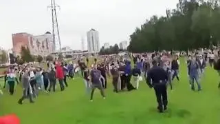 Próba aresztowania mężczyzny w Witebsku 