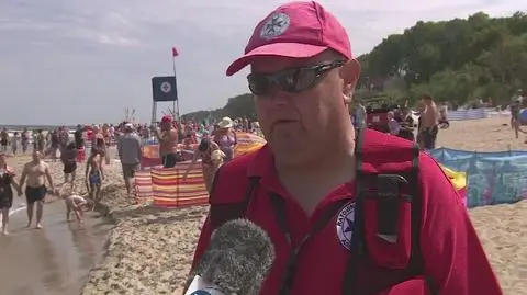 Przy czerwonej fladze dzień rozpoczynamy od prewencji informowania wczasowiczów o trudnych warunkach