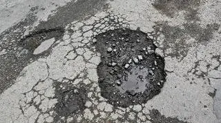 Dziura w gminnej drodze