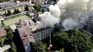 Pożar szkoły w Grodzisku Mazowieckim