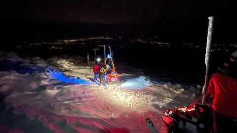 Trudne warunki w Sudetach. Ratownicy ewakuowali dwóch turystów