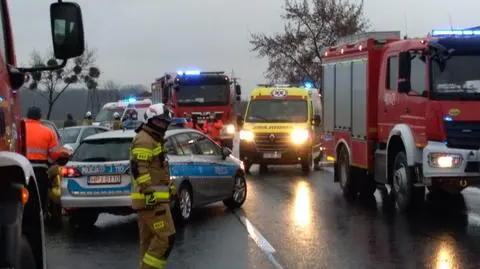 Wypadek na obwodnicy Brzegu