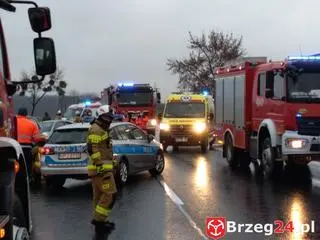 Wypadek na obwodnicy Brzegu