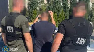 Zatrzymany członek komisji wojskowej. Zdjęcie Służby Bezpieczeństwa Ukrainy  