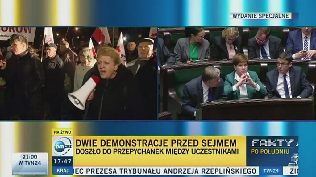 Okrzyki Precz z komuną gdy na mównicę wyszedł Stanisław Piotrowicz (PiS)