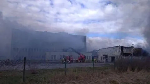 Pożar w fabryce tekstyliów w Bydgoszczy