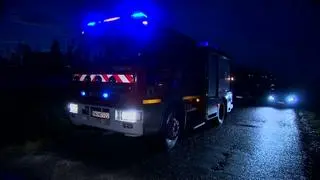 11 zastępów straży pożarnej uczestniczyło w akcji gaszenia pożaru