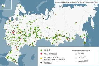 Więzienia, łagry i areszty śledcze w Rosji