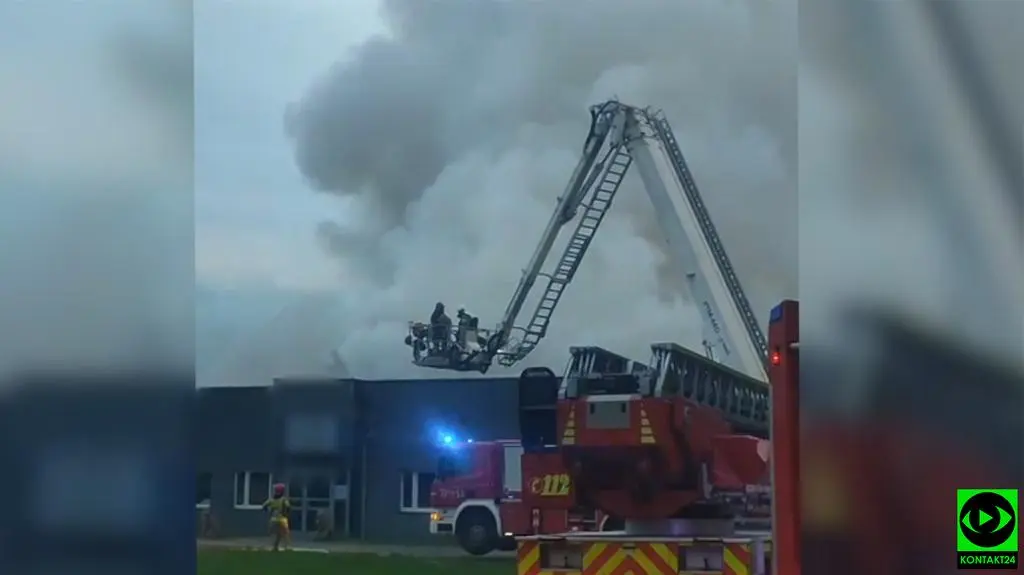 Pożar hali w Opolu 