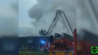 Pożar hali w Opolu 