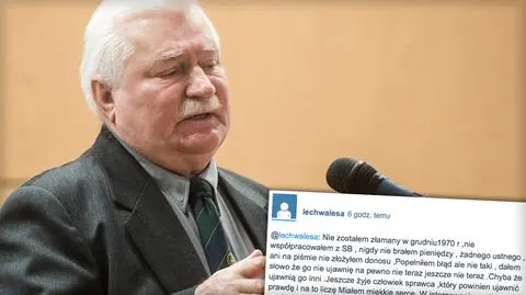 Wałęsa odpowiada wpisem na mikroblogu