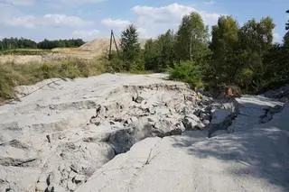 Osuwisko w miejscowości Dziewiątle (woj. świętokrzyskie)
