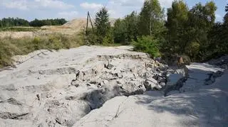 Osuwisko w miejscowości Dziewiątle (woj. świętokrzyskie)