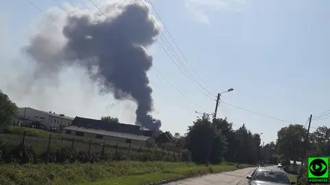 Pożar zakładu tapicerskiego w Niwnicy