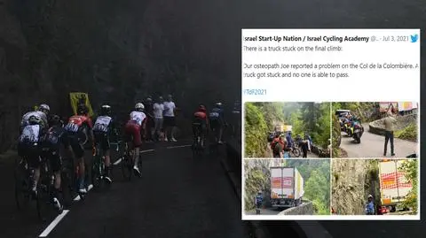 Organizatorzy Tour de France mieli ból głowy. Wszystko przez ciężarówkę