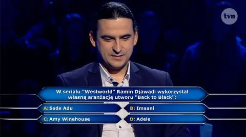 Pytanie w "Milionerach" o autora utworu "Back to Black"