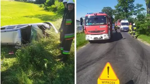 61-latka jechała z wnukiem i uderzyła w drzewo