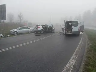 Wypadek na obwodnicy Staszowa