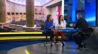 Gabriela Morawska-Stanecka i Monika Wielichowska w "Faktach po Faktach"