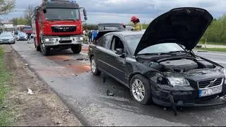 Wypadek na DK63 w Marianowie (woj. podlaskie)