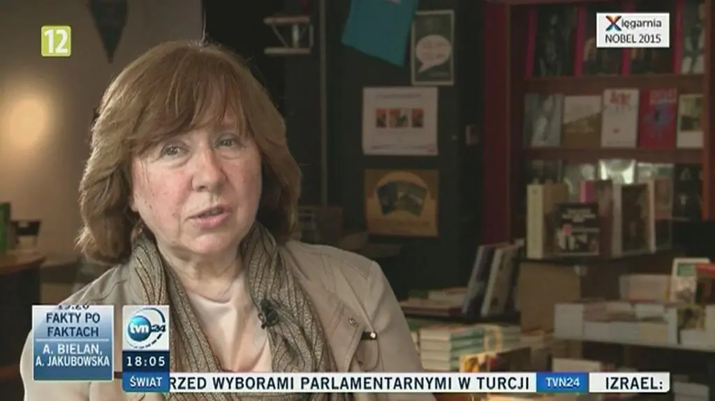 Swietłana Aleksijewicz została 8 października nagrodzona literackim Noblem